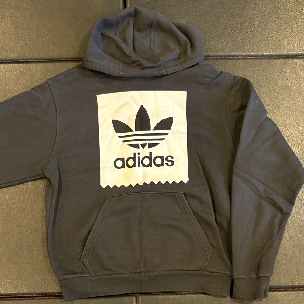 Adidas Black Hoodie with White Logo